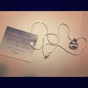 Mountain scene necklace